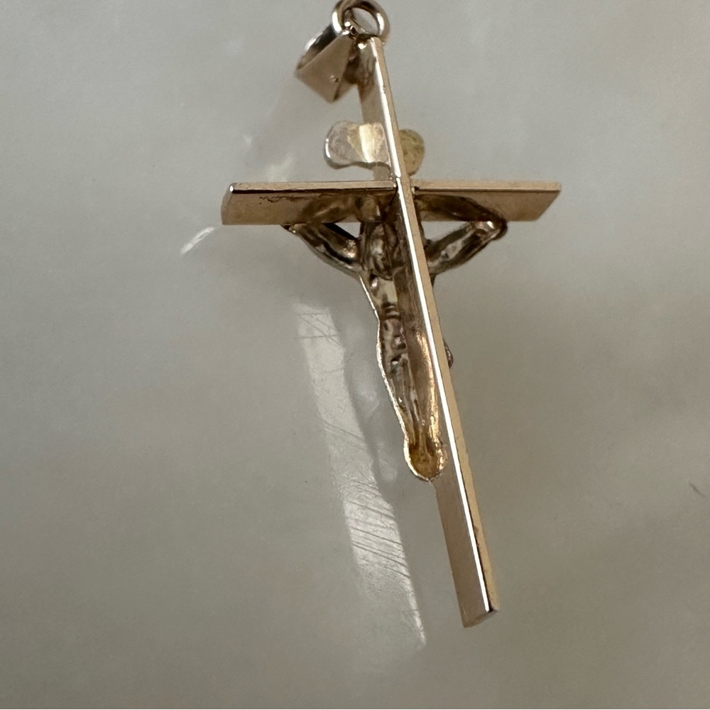 14k Solid Gold Jacmel Crucifix - Picture 8 of 12